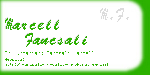marcell fancsali business card
